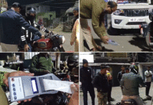 শহরে বাইক রাইডারদের দাপট রুখতে ট্রাফিক পুলিশের অভিযান