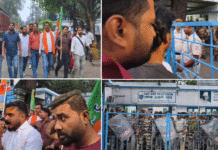 নির্বাচন কমিশন নিযুক্ত কর্মীদের মারধর, প্রতিবাদে থানা ঘেরাও বিজেপির