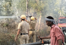 বসন্তের শুরুতেই জনপ্রিয় পর্যটন কেন্দ্র শুশুনিয়া পাহাড়ে অগ্নিকাণ্ড
