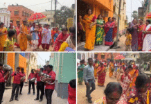 পঞ্চম দোলে রঙের উল্লাসে মাতলো কুলটির মিঠানি গ্রাম