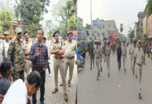 গুসকরায় কেন্দ্রীয় বাহিনীর সাথে রুট মার্চ