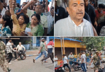 ভবানীপুরে শুভেন্দু অধিকারীকে দেখে ‘চোর’ স্লোগান,লাঠি চার্জ করে কেন্দ্রীয় বাহিনী