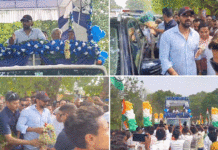 দুর্গাপুরে অভিনেতা দেবের রোড শো