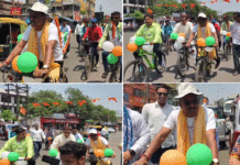 ছাত্র যুবদের সাথে সাইকেল চালিয়ে প্রচার তৃণমূল প্রার্থীর