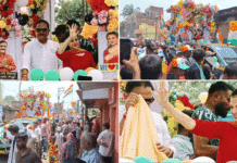 জামুড়িয়ায় তৃণমূল প্রার্থীর সমর্থনে কোয়েলের রোড শো