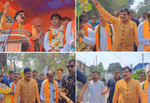 বিজেপির প্রার্থীদের মনোনয়নে হাজির মধ্যপ্রদেশের মুখ্যমন্ত্রী