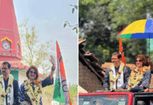 কুলটিতে অভিজিৎ ঘটকের সমর্থনে ‘দিদি নম্বর ১’-এর মেগা রোড-শো