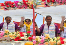 পান্ডবেশ্বরে রবিবাসরীয় প্রচারে টলি তারকা শ্রাবন্তী