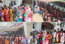 তাীব্র দাবদাহ উপেক্ষা করে ডিবিটি লিংক করতে মহিলাদের লম্বা লাইন