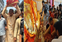প্রতীক্ষার অবসান: বস্তিন বাজার দুর্গামন্দিরে শুরু হলো নিত্যপুজো