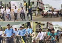 ছাতনায় ‘সানডে অন সাইকেল’ কর্মসূচি
