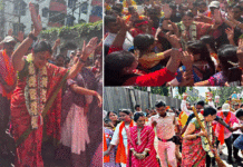 রথযাত্রায় ভক্তদের সঙ্গে ভক্তিতে মগ্ন মন্ত্রী অগ্নিমিত্রা পাল