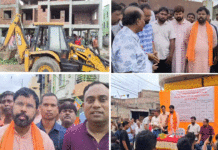 অবৈধ নির্মাণে চললো বুলডোজার, তিনটি রাস্তা নির্মাণ প্রকল্পের শিলান্যাস
